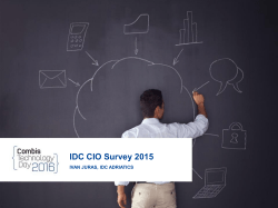 IDC CIO Survey 2015
