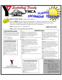 Summer swim lessons for schools 2010