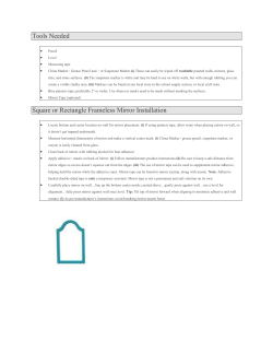 Tools Needed Square or Rectangle Frameless Mirror Installation