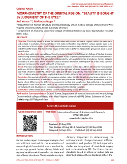morphometry of the orbital region: &ldquo;beauty is bought by