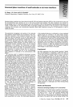 Structural phase transitions of small molecules at air/water interfaces