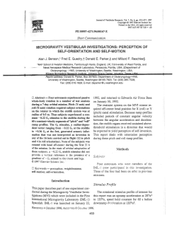 - Journal of Vestibular Research
