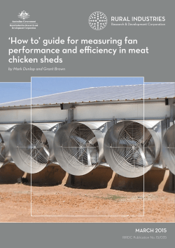 guide for measuring fan performance and efficiency in meat chicken