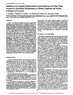 Inhibition of Glycinamide Ribonucleotide