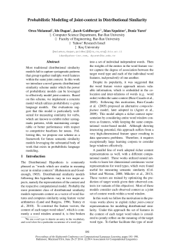 Probabilistic Modeling of Joint-context in Distributional Similarity