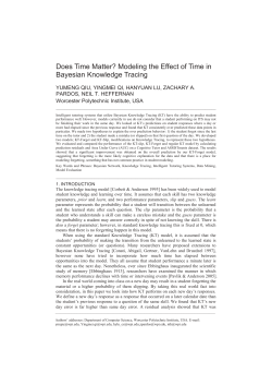 Does Time Matter? Modeling the Effect of Time in Bayesian