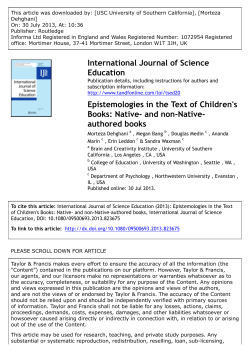 Epistemologies in the Text of Children`s Books: Native