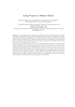 Lying Property in Balance Theory