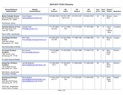 CCAC DIRECTORY 2016-2017 Final
