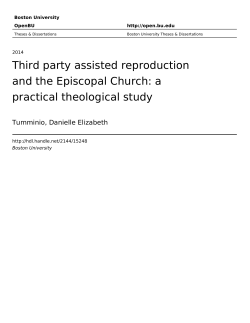 Third party assisted reproduction and the Episcopal Church: a