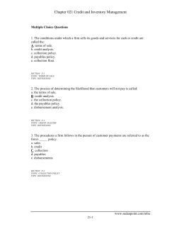 Chapter 021 Credit and Inventory Management