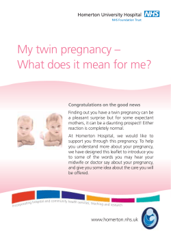 My twin pregnancy &ndash; What does it mean for me?