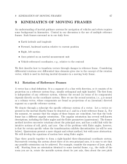 Kinematics of moving frames