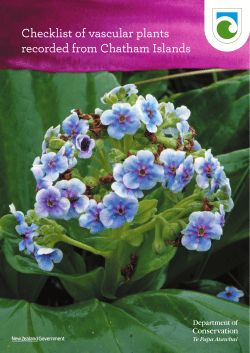 Checklist of vascular plants recorded from Chatham Islands