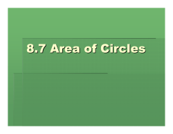 8.7 Area of Circles - Parkway C-2