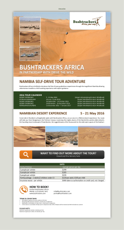 bushtrackers africa in partnership with drive the wild namibia self