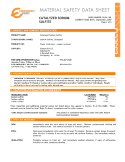 CATALYZED SODIUM SULFITE
