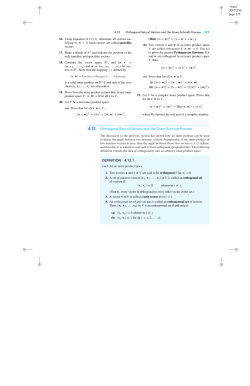 Orthogonal Sets of Vectors and the Gram-Schmidt