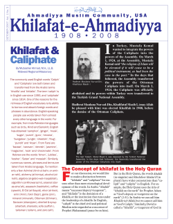 Khilafat-e-Ahmadiyya Khilafat-e-Ahmadiyya Khilafat-e