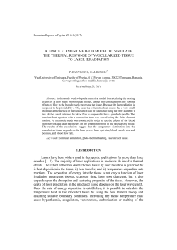 romanian journal of physics - Romanian Reports in Physics