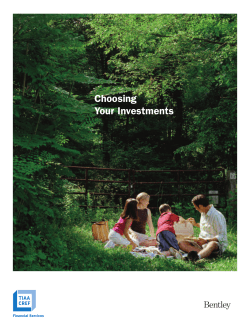 Choosing Your Investments