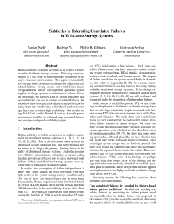 Subtleties in Tolerating Correlated Failures in Wide