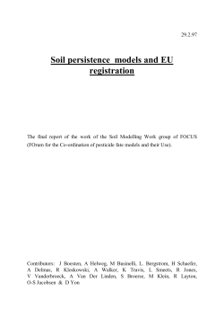 Soil persistence models and EU registration