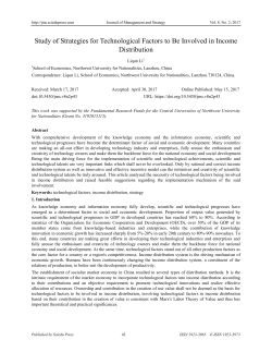 Study of Strategies for Technological Factors to Be