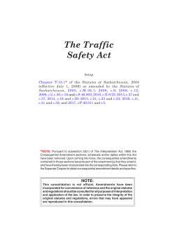The Traffic Safety Act - Queen`s Printer