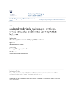 Sodium borohydride hydrazinates: synthesis