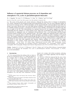 Influence of equatorial diatom processes on Si deposition and