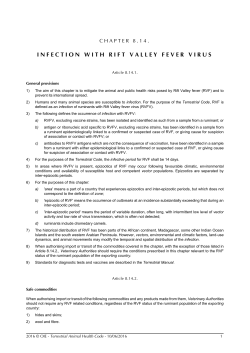 infection with rift valley fever virus