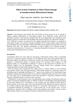 Effect of Acid Treatment on Silica-Titania Aerogel as