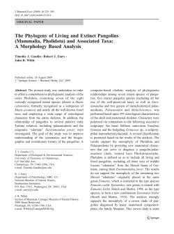 The Phylogeny of Living and Extinct Pangolins