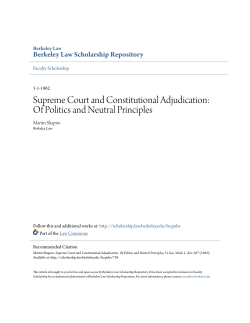 Supreme Court and Constitutional Adjudication