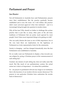 Parliament and Prayer