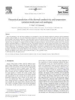 Theoretical prediction of the thermal conductivity and temperature