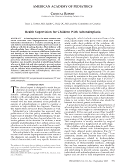 AMERICAN ACADEMY OF PEDIATRICS Health Supervision for