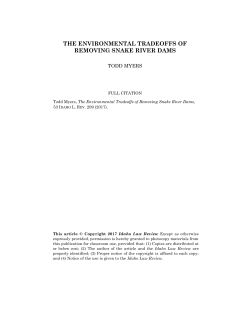 The Environmental Tradeoffs of Removing Snake River Dams