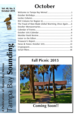 October 2015 - Tampa Bay Mensa