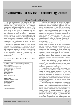 Gendercide &ndash; a review of the missing women