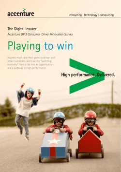 Accenture 2013 Consumer-Driven Innovation Survey