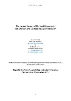 The Unsung Heroes of Electoral Democracy: Poll