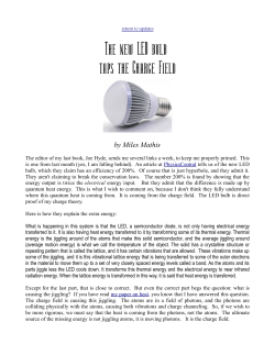 The new LED bulb taps the Charge Field