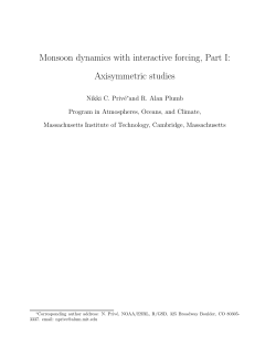 Monsoon dynamics with interactive forcing, Part I