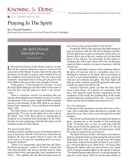 Praying in the Spirit