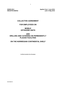 collective agreement for employees on mobile offshore units and