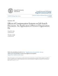 Effects of Compensation Systems on Job Search Decisions: An
