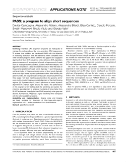 PASS: a program to align short sequences