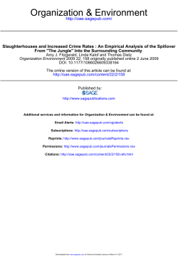 Slaughterhouses and Increased Crime Rates: An